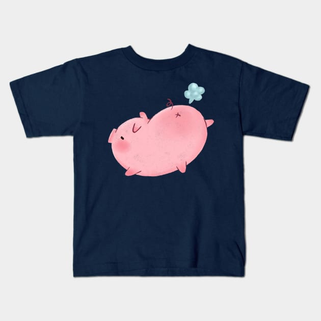 Piggy Toot! Kids T-Shirt by Zofy Saturn